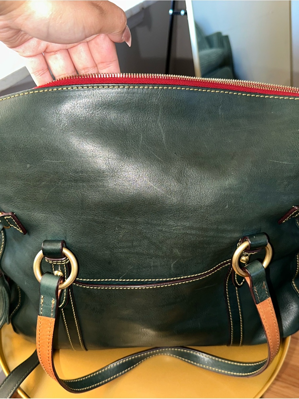 Dooney & Bourke Florentine Smith Satchel — Ivy - Picture 6 of 9
